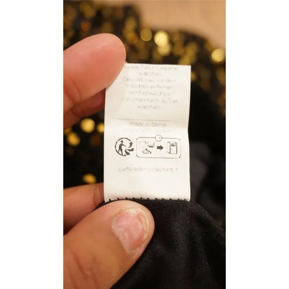 Grace Karin Girl's Sequin Ruffle Skirt - Gold/Black, Size 12Y - Picture 11 of 13